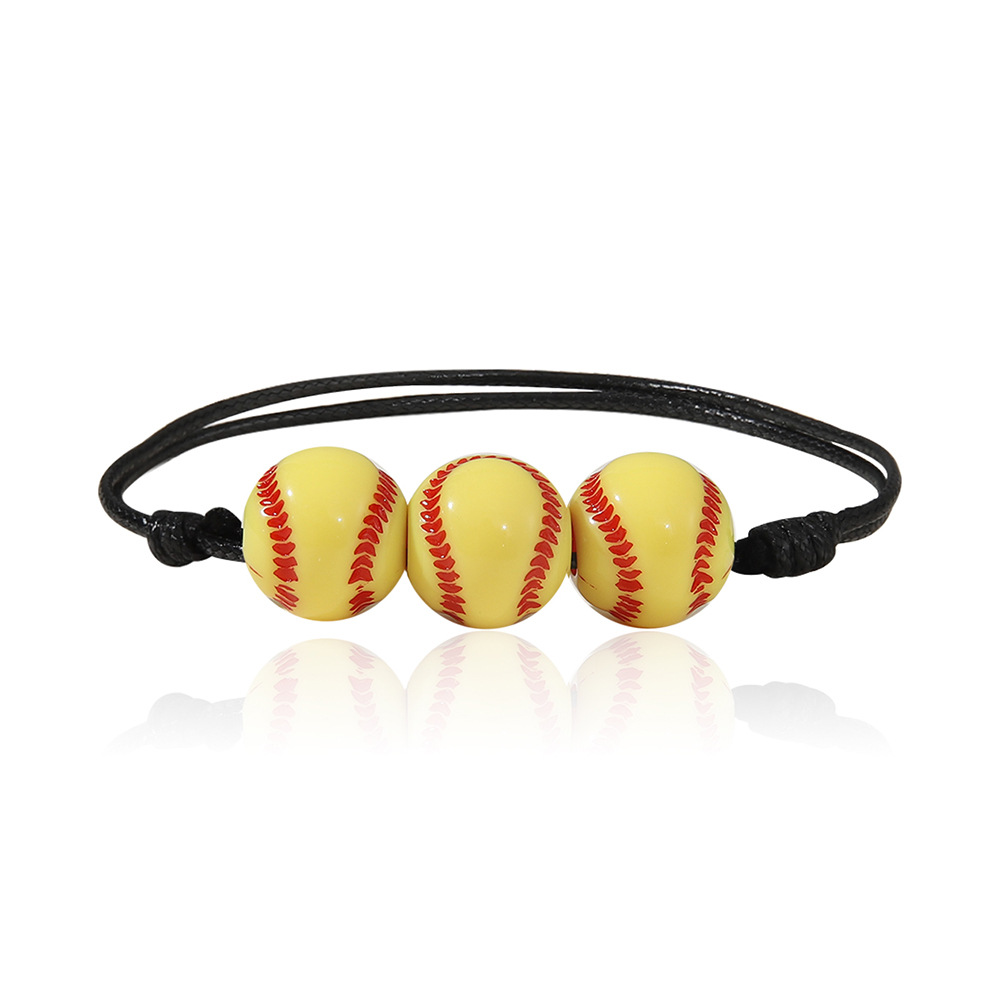 wholesale fashion jewelry Colorful Acrylic green fashion jewelry Leather Sports Bracelets - Sparkling One-of-a-Kind Basketball & Football Bold Design fashion jewelry designers list