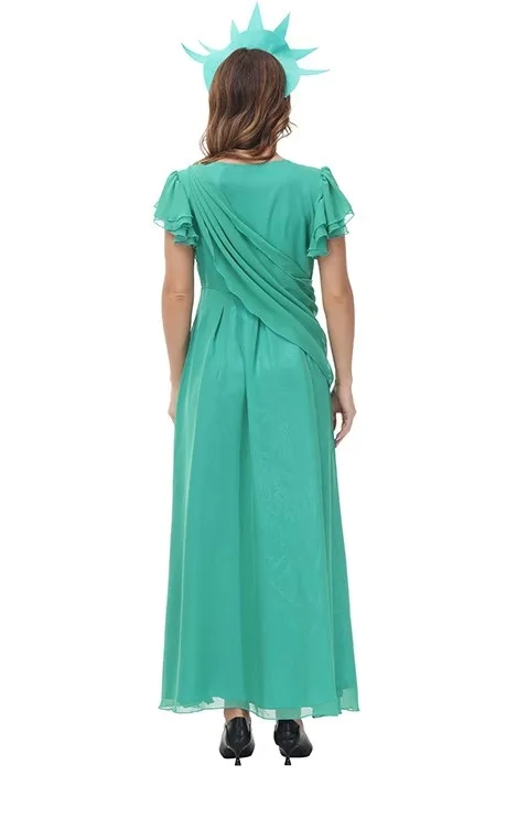 women's size 0x Exclusive Women's Statue of Liberty Costume - Elegant, Limited Stock for women's clothing apps Halloween Masquerade Party 70s fashion women's clothing