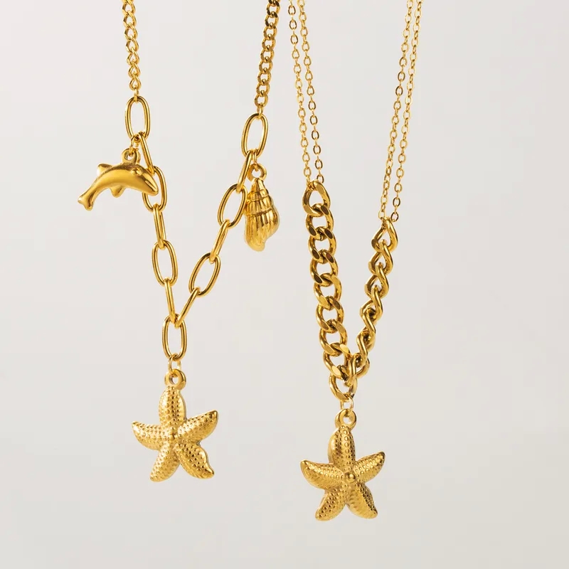 you fine jewelry Handmade Exclusive Non-Toxic Ocean Charm Necklace with meeka fine jewelry Starfish Conch Dolphin in 304 Stainless Steel fine jewelry macy's