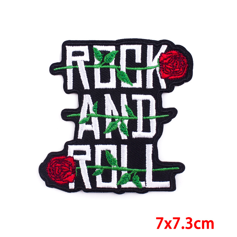 80s hip hop women's clothing Premium Minimalist Embroidered women's clothing kirkland wa Punk Letter Cloth Sticker - Affordable Luxury Patch (1 Piece) 42 size for women's clothing