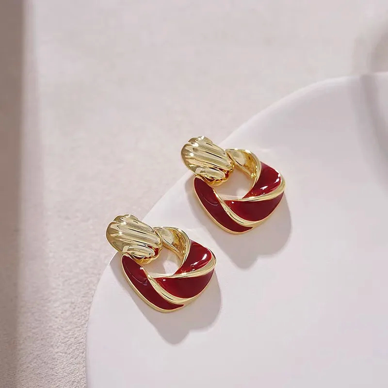 costume jewelry 303 Premium Tarnish-Resistant Geometric Gold Plated Alloy Ear fashion jewelry ebay Studs - Weatherproof Classical Style fashion jewelry online store