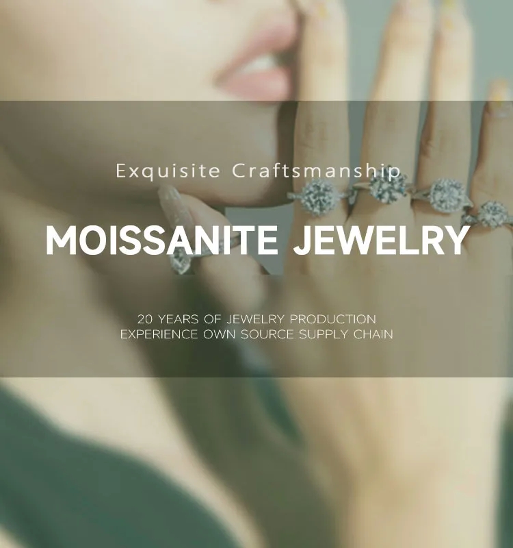 dior high end jewelry Customized Dainty Upcycled 925 Sterling high quality goth jewelry Silver Moissanite Rings with Waterproof Lightweight Design high end cubic zirconia jewelry