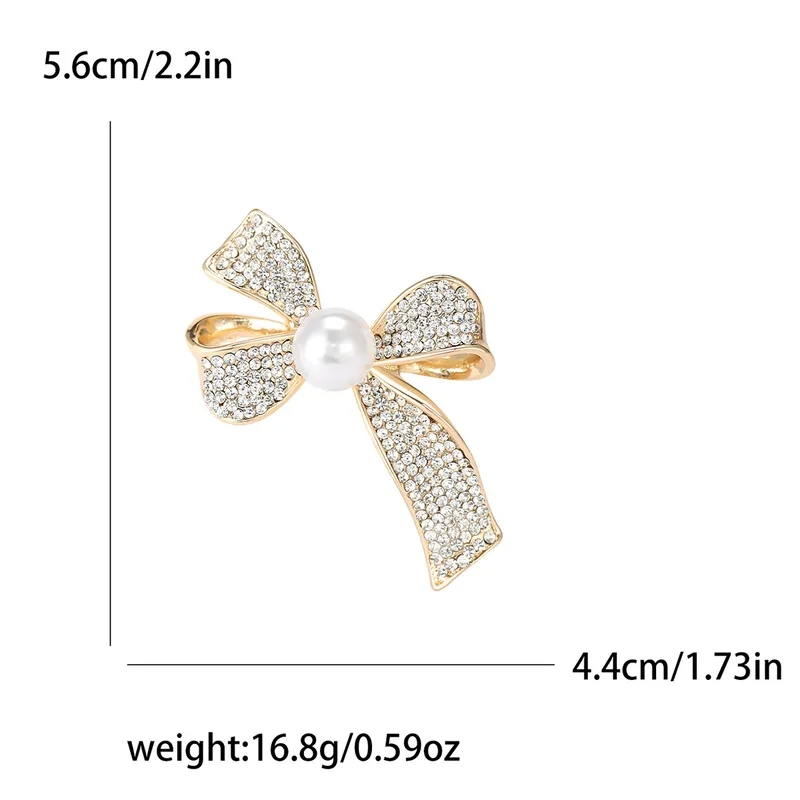 fashion accessories women Artisan-Made korean fashion accessories Genuine Alloy Brooch with Knot Design & Inlaid Pearls Rhinestones - Elegant and Masculine Accessory 73 fashion accessories shop