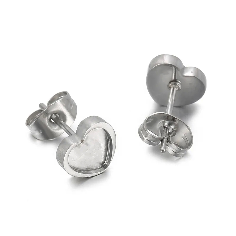 fine jewelry drop earrings Exclusive Glossy Heart-Shaped Stainless Steel 18K Gold-Plated Ear tipton's fine jewelry Studs - Classic Tailor-Made Design nice jewelry zales