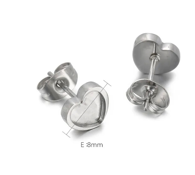 fine jewelry pawn shop near me Exclusive Glossy Heart-Shaped Stainless Steel 18K Gold-Plated rivard fine jewelry Ear Studs - Classic Tailor-Made Design fine jewelry opal ring
