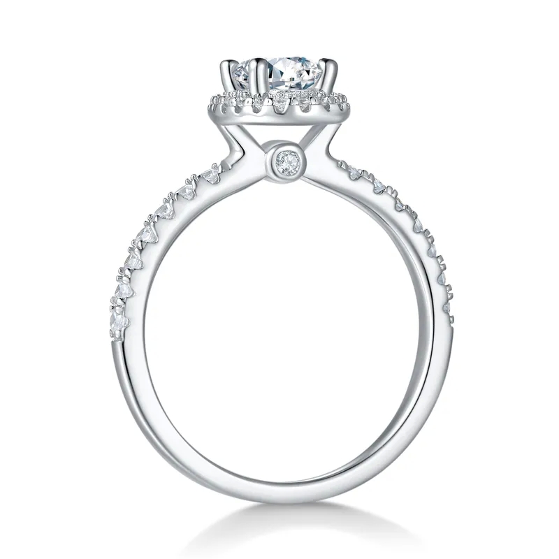 high end jewelry stores Chic Delicate Oval Moissanite Ring - high quality jewelry for piercings Sleek & Non-Toxic 925 Sterling Silver Wholesale high end men's jewelry