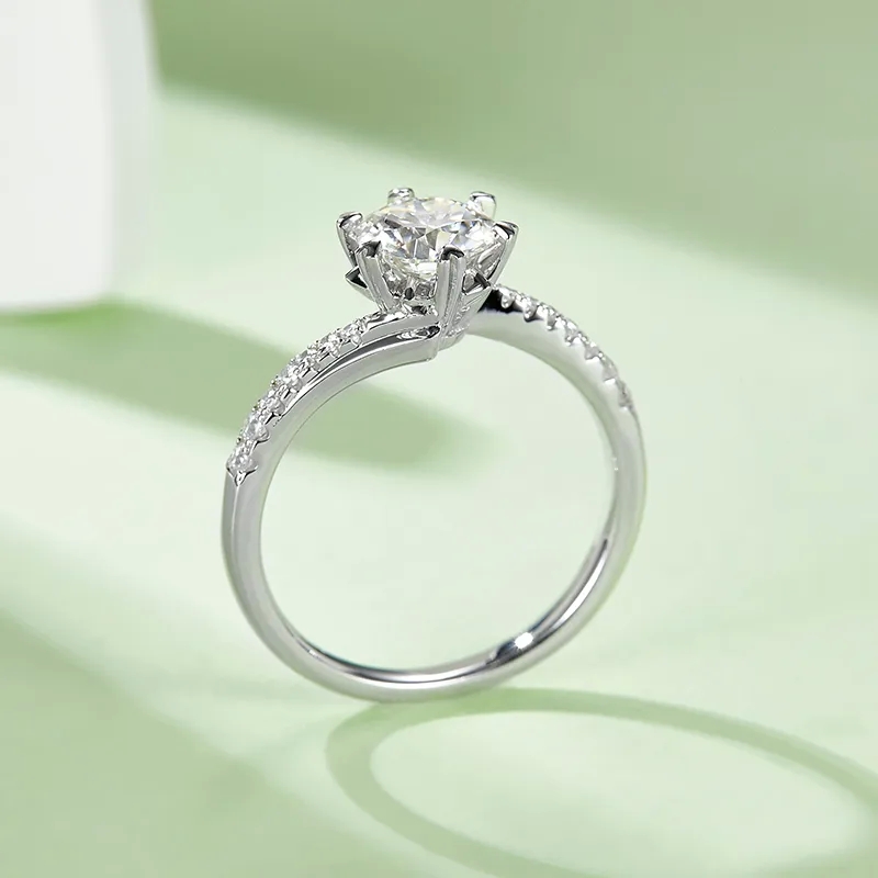 high end zebra jewelry Custom Exquisite 925 Sterling high end gothic jewelry Silver Moissanite Round Rings - Non-Toxic & Skin-Friendly Limited Stock high end nose jewelry
