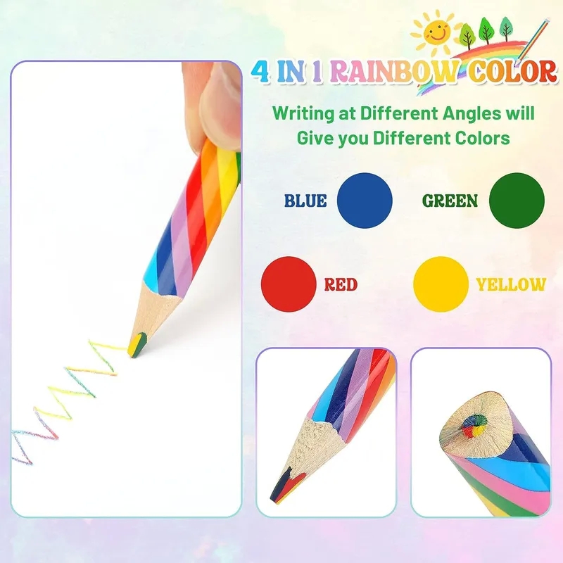 High-Fashion Wooden Cartoon Pencil: Timeless Beauty for School & Party Wear Creations