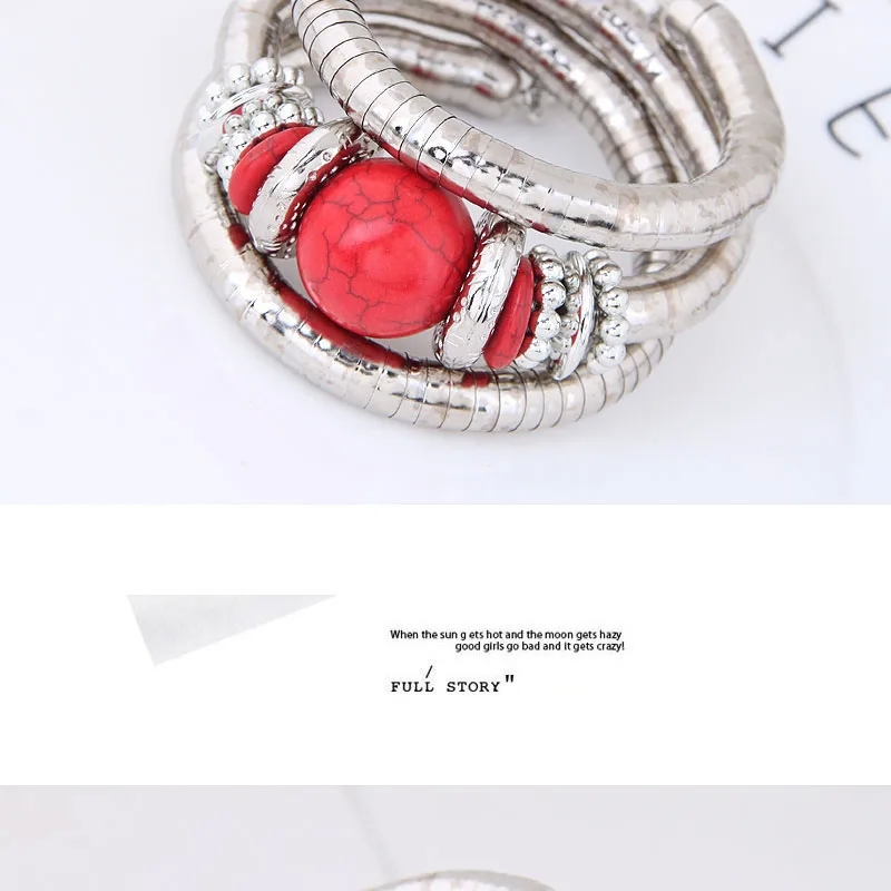 international fashion jewellery brands Elegant Unisex viennois fashion jewelry company limited Streetwear Turquoise Alloy-Inlay Bangle for Women fashion jewelry manufacturers india
