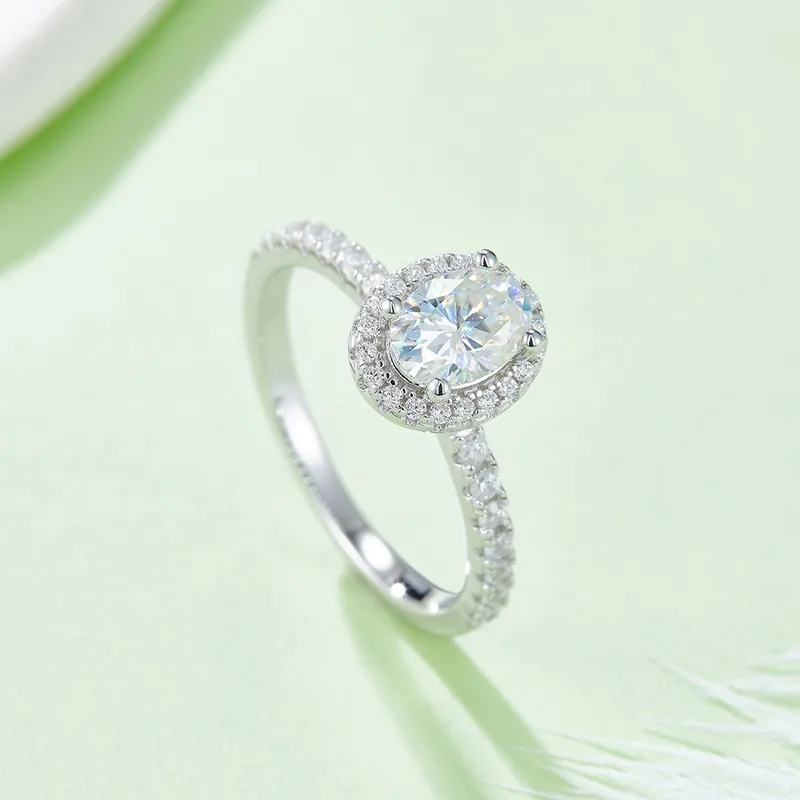 is pandora considered high end jewelry Chic Delicate Oval Moissanite Ring high quality eyebrow jewelry - Sleek & Non-Toxic 925 Sterling Silver Wholesale high jewelry 2023