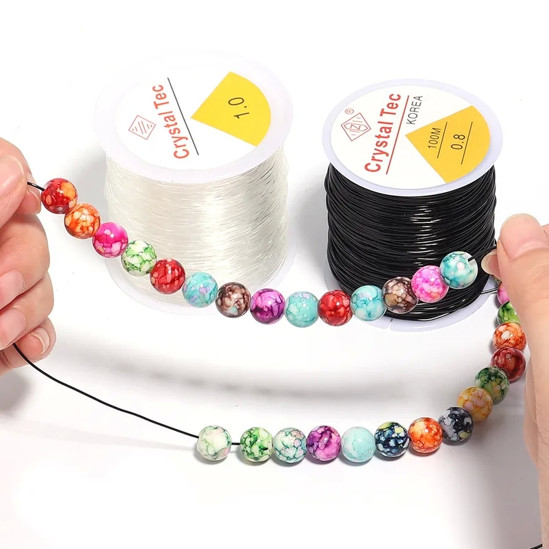 jewellery making age 6 Authentic jewelry making elastic cord Vintage-Inspired High-End Filament Jewelry: Exquisite Solid Color Accessories Wholesale jewelry making hardware