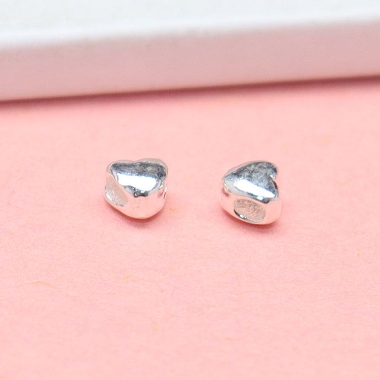 jewelry making for seniors Premium Non-Toxic 925 Sterling Silver Heart Charm intro to jewelry making 3.5*3.2*2.6mm with 1~1.9mm Hole - High-End Jewelry Accessory how to get into jewelry making