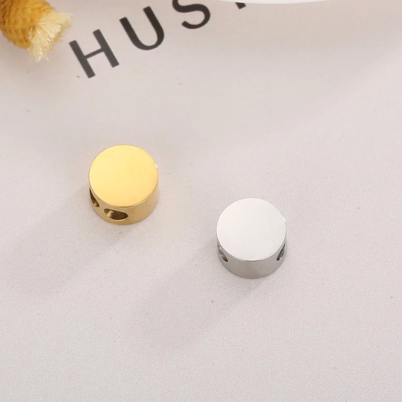 jewelry making hobby Trendy x jewelry mark Hand-Engraved Shiny Gold Plated Stainless Steel Spacer Bar - 1pc 8x5mm gold plated chain for jewelry making