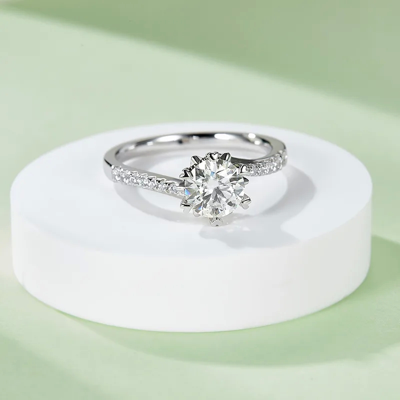 real high end jewelry Custom Exquisite 925 consignment high end jewelry Sterling Silver Moissanite Round Rings - Non-Toxic & Skin-Friendly Limited Stock 8 jewelry brands