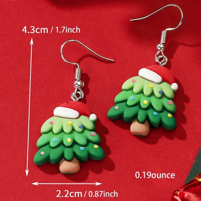 1950s fashion jewelry Limited Edition Handmade Resin Christmas Tree Statement Earrings fashion jewelry india - Affordable Tribal Fashion what is fashion jewelry made of