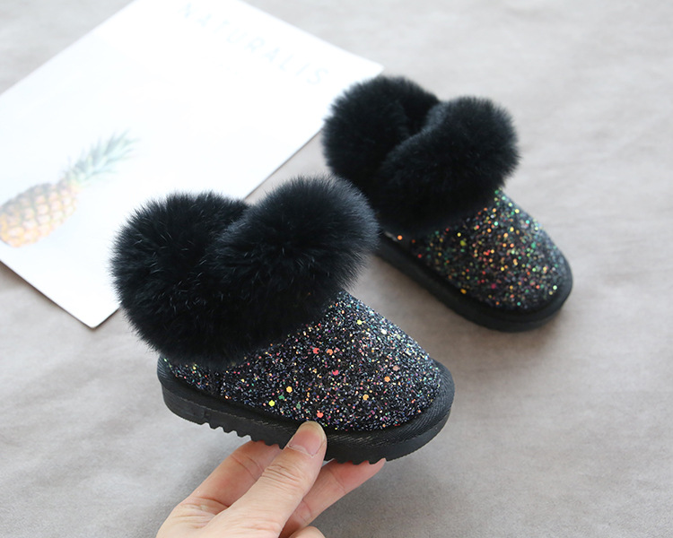 baby kids unlimited.com Boho-Inspired Ethnic Sparkling Waterproof Women's baby kids drawing Round Toe Casual Snow Boots baby boys tattoo