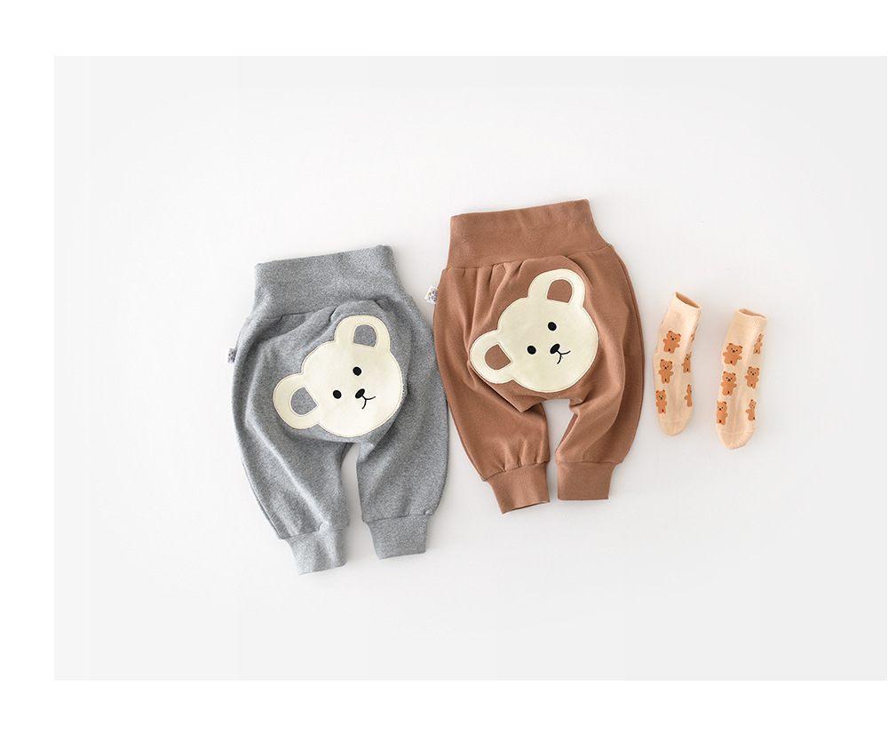 baby's and kid's 1st (warehouse and distribution center) Eco-Friendly Charming Bear Cotton Pants for baby lullaby kids music nursery rhymes Boys - Sustainable and Exclusive Romantic Style well baby kids