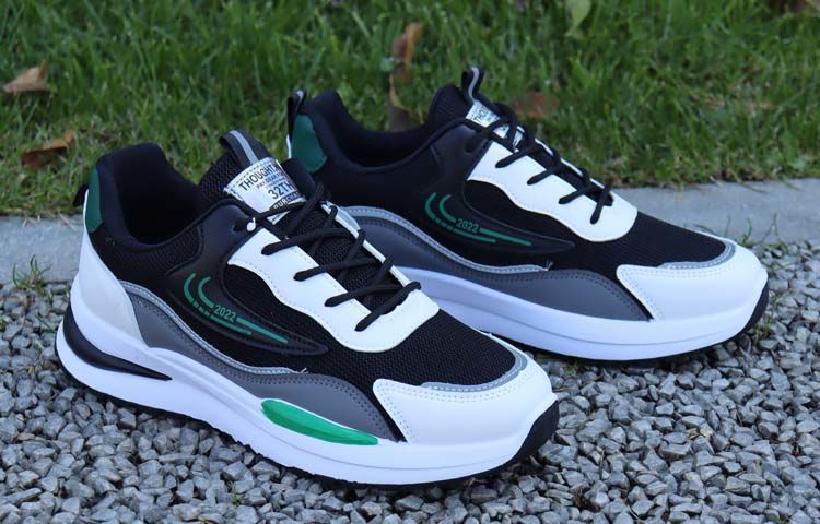 bold design Men's Custom Organic Chunky Sneakers - handcrafted Timeless Romantic Color Block Design handmade