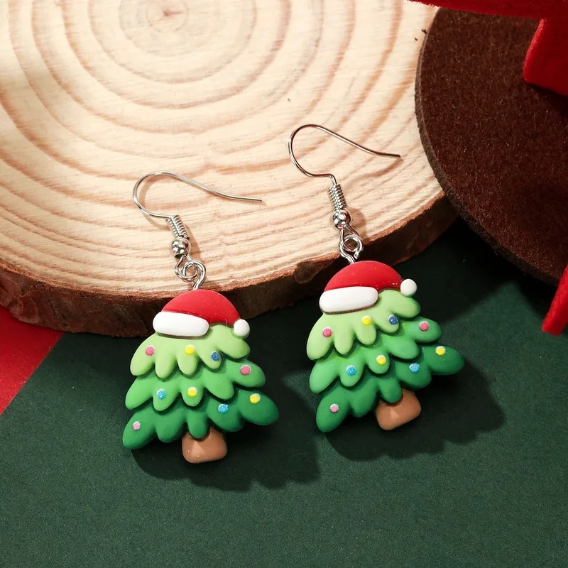 fashion jewelry what is it Limited Edition Handmade Resin Christmas Tree fashion jewelry vendors Statement Earrings - Affordable Tribal Fashion fashion jewelry limited edition