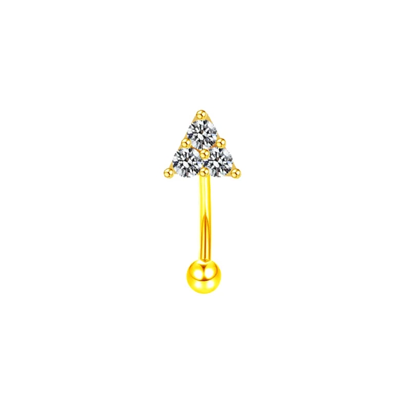 fine jewelry greenville sc Elegant Geometric Heart Shape Stainless Steel Eyebrow Jewelry studio 51/50 piercing & fine jewelry with Zircon White Gold & Rhinestones fine jewelry cross necklace