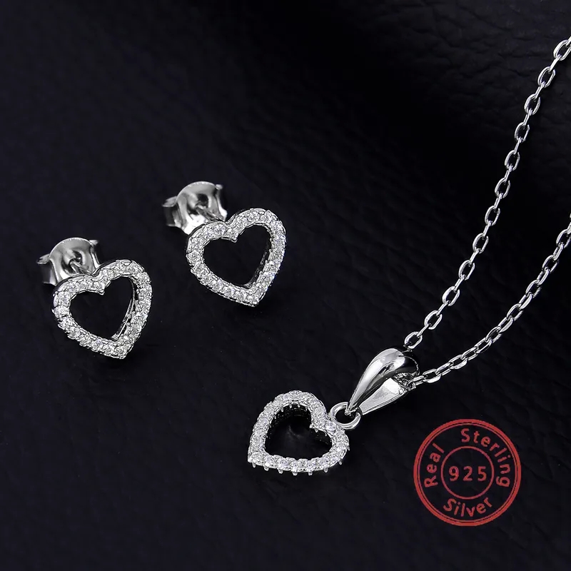 high end gemstone jewelry Adjustable Genuine Inlay Zircon high end jewelry consignment Heart Jewelry Set 925 Sterling Silver Vibrant Hand-Engraved Valentine’s Gift high end jewelry designers list
