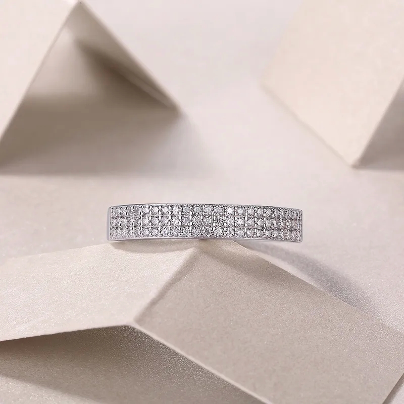 high end jewellery brands Bespoke Minimalist 925 Sterling Silver Geometric high end costume jewelry Moissanite Rings high end jewelry names