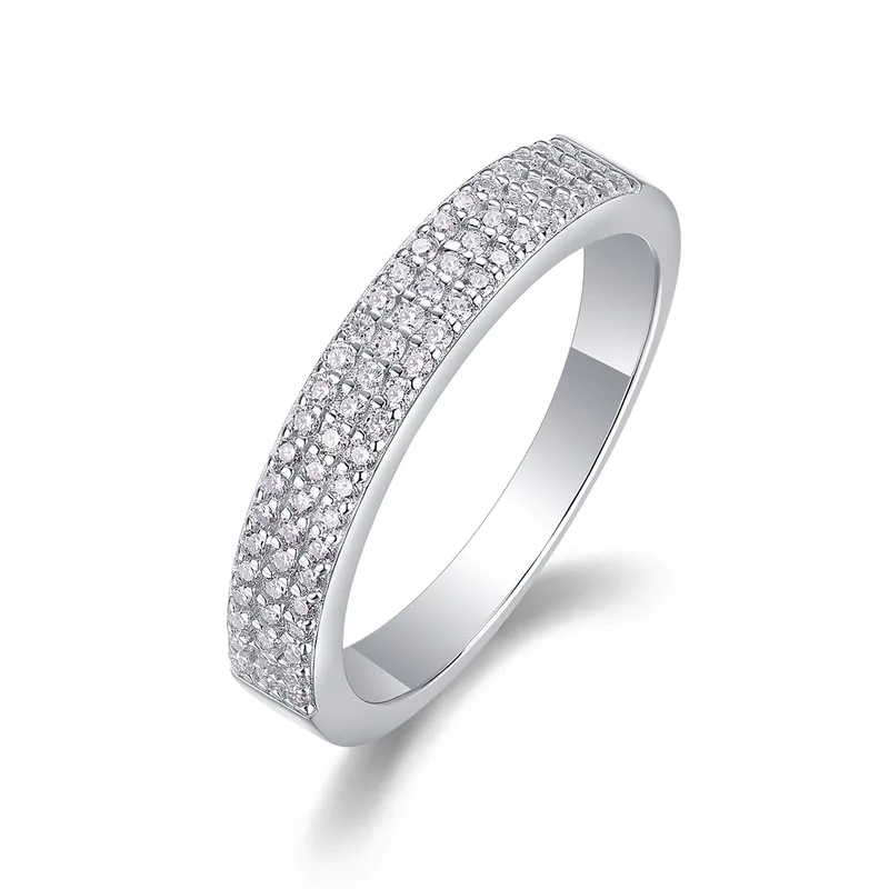 high end jewelry designers Bespoke Minimalist 925 Sterling high end jewelry box Silver Geometric Moissanite Rings fashion high end jewelry brands