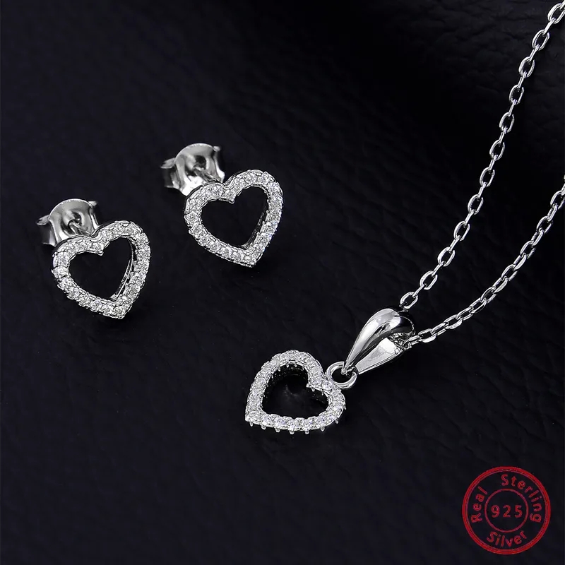 high end jewelry websites Adjustable Genuine Inlay Zircon Heart Jewelry Set 925 high end custom jewelry Sterling Silver Vibrant Hand-Engraved Valentine’s Gift trending high end jewelry