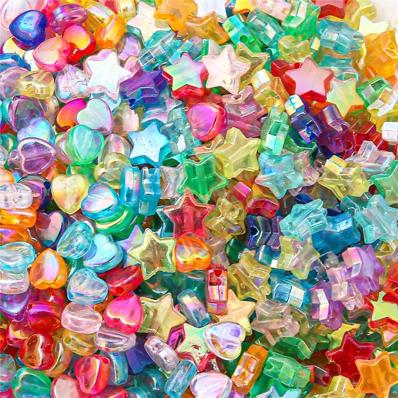 Bulk 100 Solid Color Acrylic Beads 10mm & 9mm Holes, Affordable Fashion, Gift-Ready for Simple Elegance