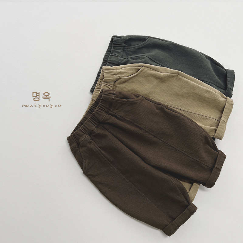kids' baby jewelry gold Rare Shiny Soft Cotton Boys Pants thinkbaby kids - Wholesale Skin-Friendly Solid Color Style baby kids
