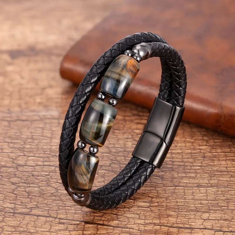 fendi men's jewelry Rustic Luxe Handmade Men's Bangle: Sleek Color men's jewelry for ashes Block with Genuine Tiger Eye for Daily Commute men's jewelry eyebrow piercing