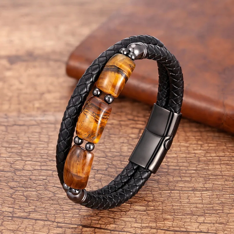 roman men's jewelry Rustic Luxe ruby men's jewelry Handmade Men's Bangle: Sleek Color Block with Genuine Tiger Eye for Daily Commute men's jewelry makers