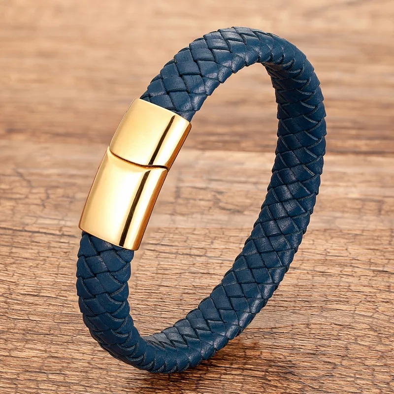 inox men's jewelry Lightweight 19th century men's jewelry Non-Toxic Stainless Steel Men's Bracelet with Retro Magnetic Braid & Glam Vibe maison men's jewelry