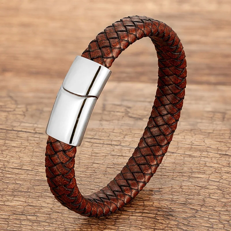 men's jewelry valet Lightweight Non-Toxic Stainless Steel Men's Bracelet with Retro Magnetic Braid & Glam men's jewelry gemstones Vibe silver 925 jewelry men