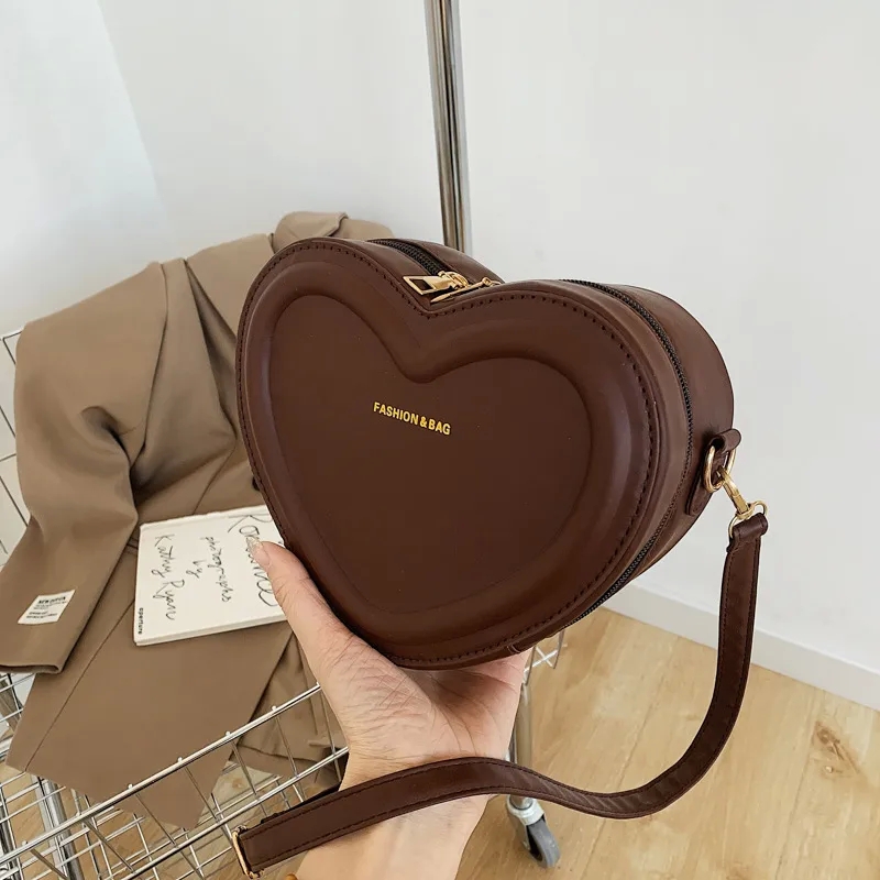 minimalist Chic Tribal PU Leather Heart-Zip comfortable Shoulder Bag - Stylish All-Season Waterproof Streetwear Accessory skin-friendly