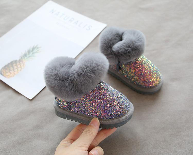 my baby kids Boho-Inspired Ethnic Sparkling Waterproof Women's Round gambar vinolia baby & kids Toe Casual Snow Boots baby kids five below