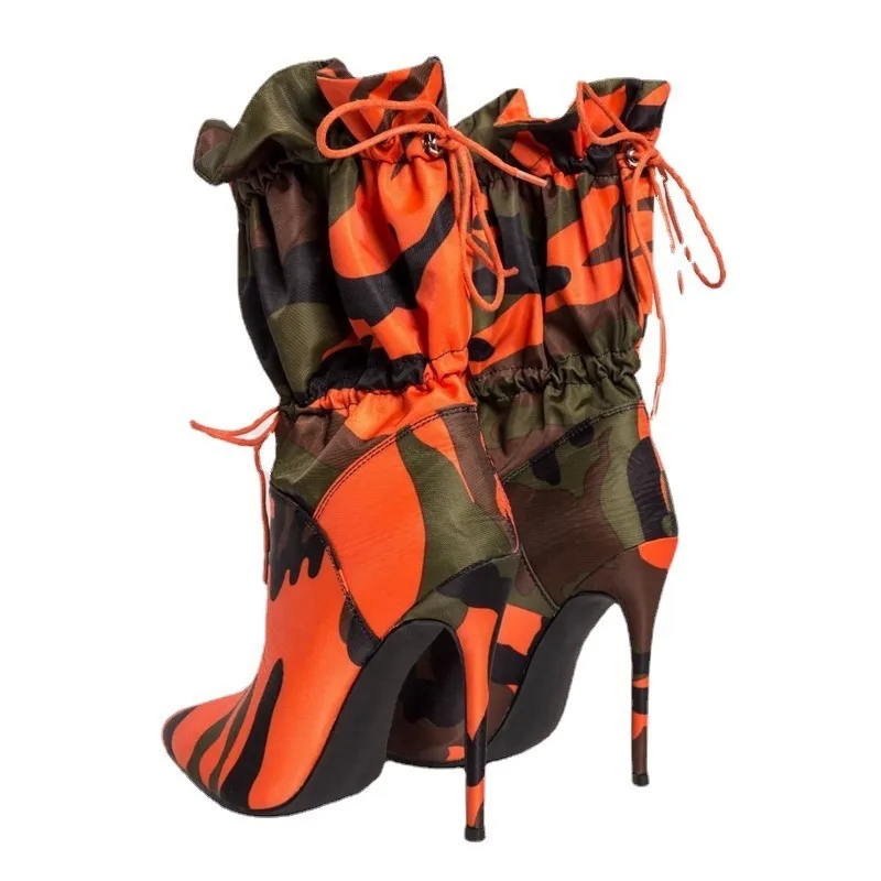 cheap Eco-Friendly Authentic timeless Camouflage Point Toe Women's Streetwear Boots - Gift-Ready Classic Design seasonal collection