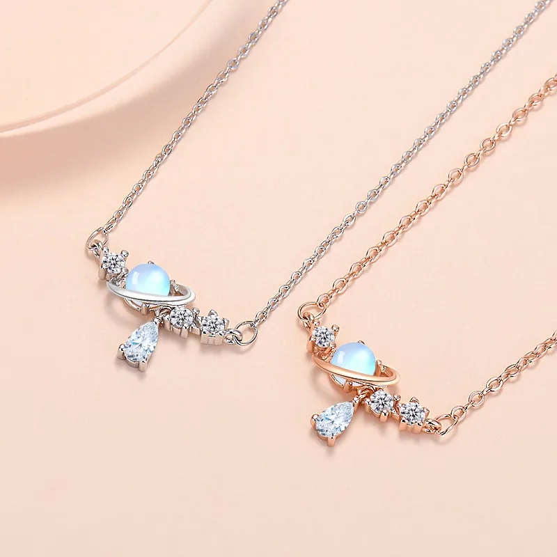 dimo fine jewelry Affordable Unisex Sweet Planet Necklace: Comfortable Luxury with Copper Plating & what does 9 mean on jewelry Zircon Inlay zacks fine jewelry