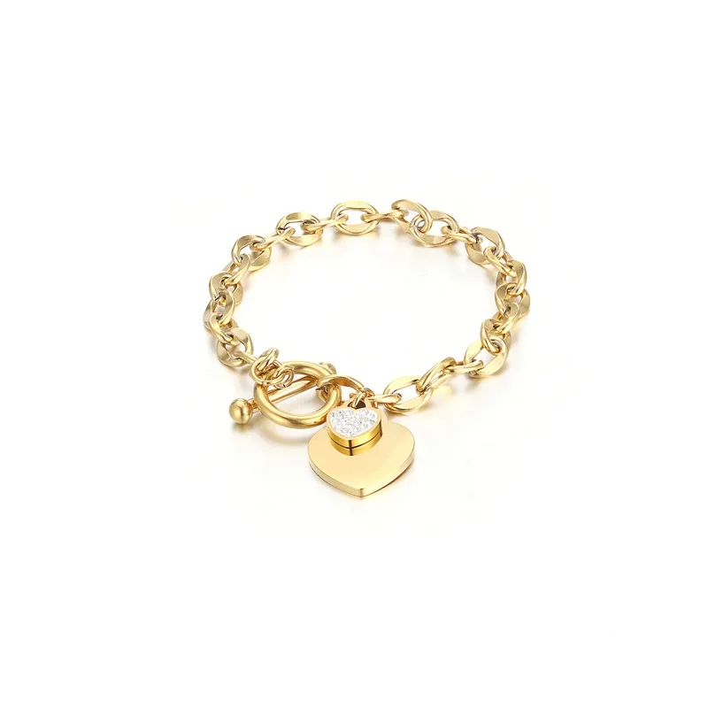 fine jewelry findings Affordable Fashion Gold-Plated Heart Diamond Bracelets kim's fine jewelry - Comfortable Party Wear Hand-Engraved Design in Bulk david's fine jewelry