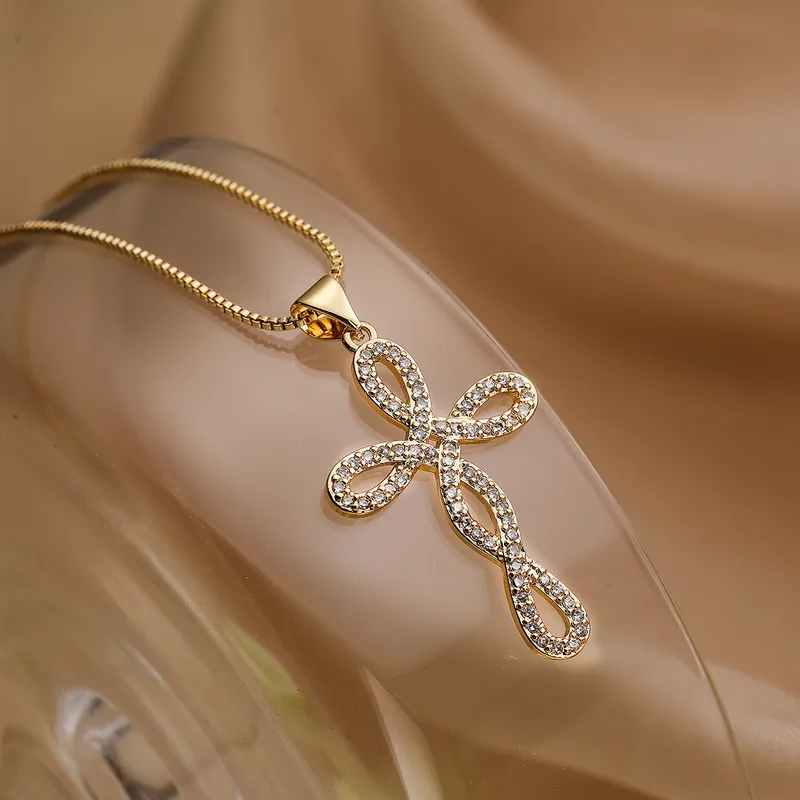 fine jewelry uae Sleek Artsy Waterproof 18K calvin's fine jewelry Gold Plated Zircon Pendant Necklace in Bulk for Commute quince fine jewelry