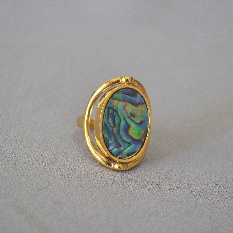 high end jewelry photography Handmade Vintage high end jewelry brands for men Geometric Color Block Mother of Pearl Abalone Gold-Plated Eco-Friendly Durable Rings top 10 high end jewelry brands