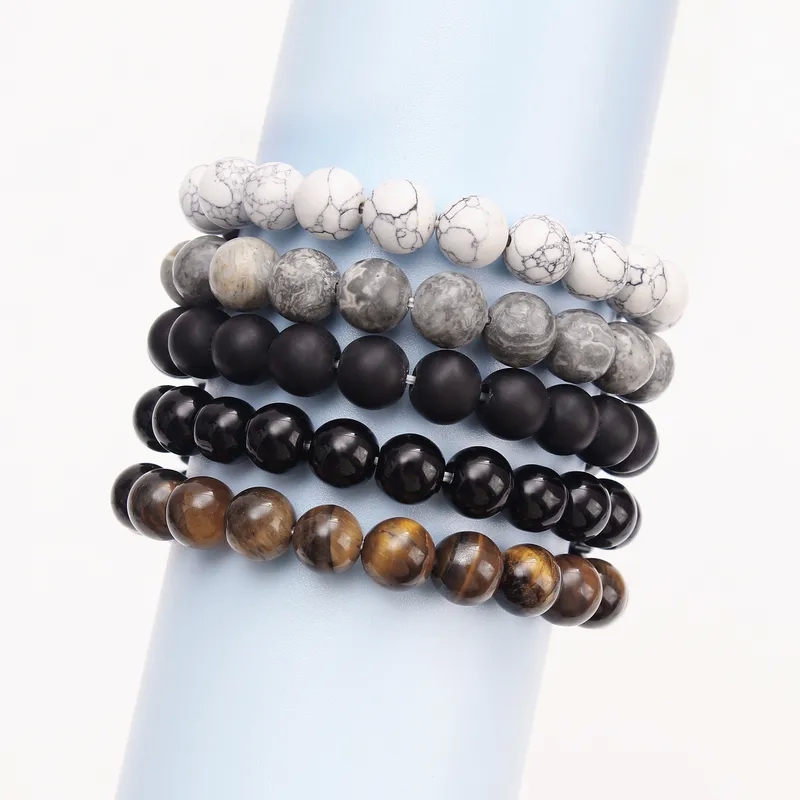 hindu men's jewelry Vintage tiffany men's jewelry Sleek Design Ethically Sourced Natural Stone Men's Beaded Bracelets - Comfortable & Glossy Style 3 stone men's diamond ring