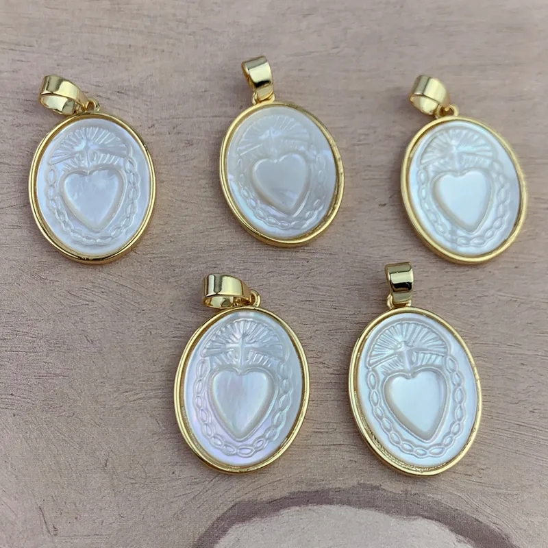 jewelry making kit near me Bohemian Heart Shell Charms: Ethical Jewelry jewelry making new york for Festival Fashion Accessories 6mm beads for jewelry making