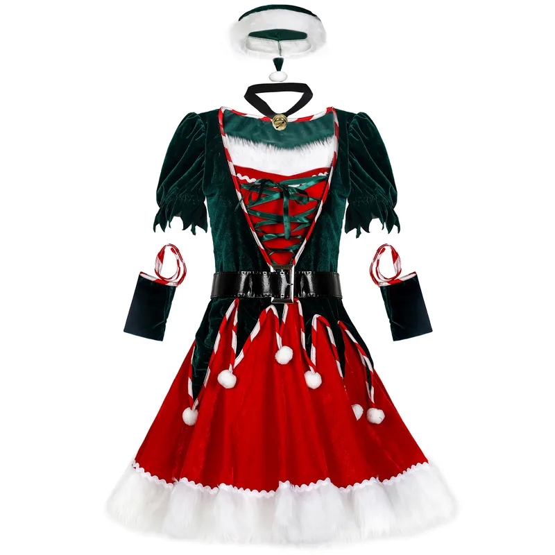 laura women's clothing Branded Women's Bohemian Chic Christmas viking women clothing Costumes: Sexy Color Block Festival Props with Eye-Catching Craftsmanship kasper women's clothing