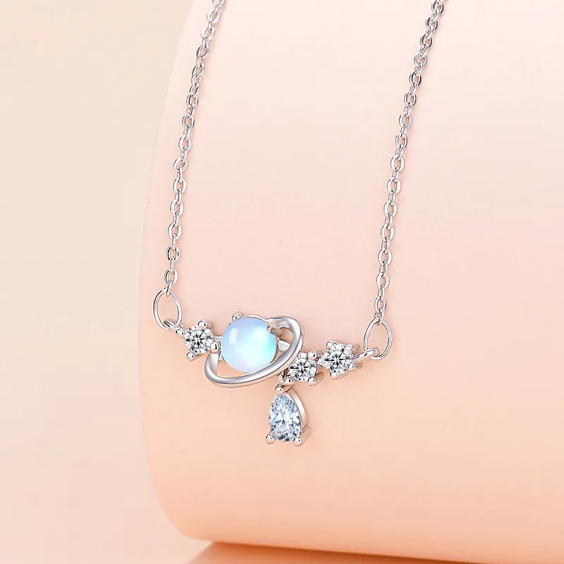 levy's fine jewelry Affordable Unisex Sweet Planet Necklace: Comfortable Luxury fine jewelry lab with Copper Plating & Zircon Inlay allen's fine jewelry grenada ms