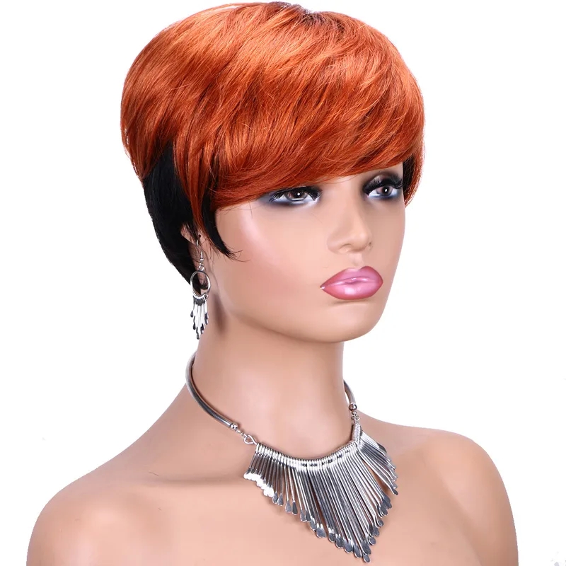 lotus beauty & health Exclusively Crafted Organic beauty health images Waterproof Women's Elegant Casual Real Hair Side Fringe Short Straight Wig beauty health pharmacy and prescriptions - boots