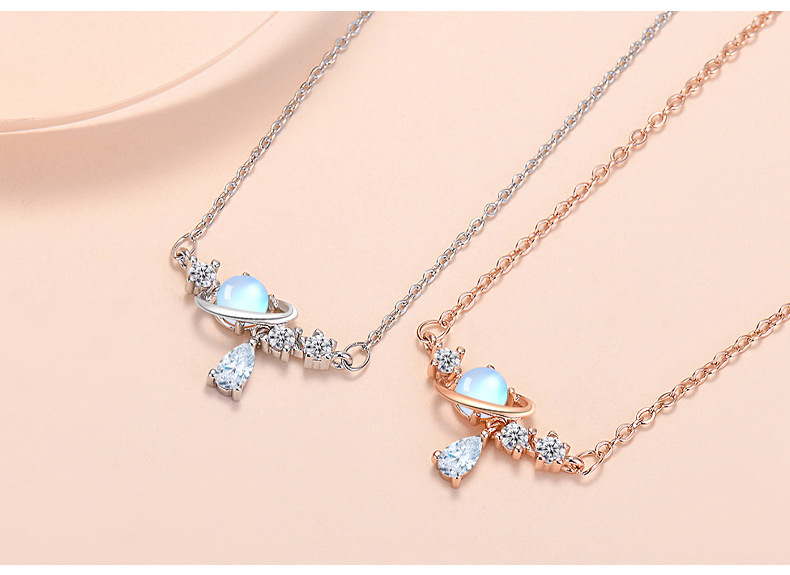 queer owned fine jewelry Affordable Unisex Sweet Planet Necklace: Comfortable Luxury with Copper Plating fine jewelry job description & Zircon Inlay yeltons fine jewelry