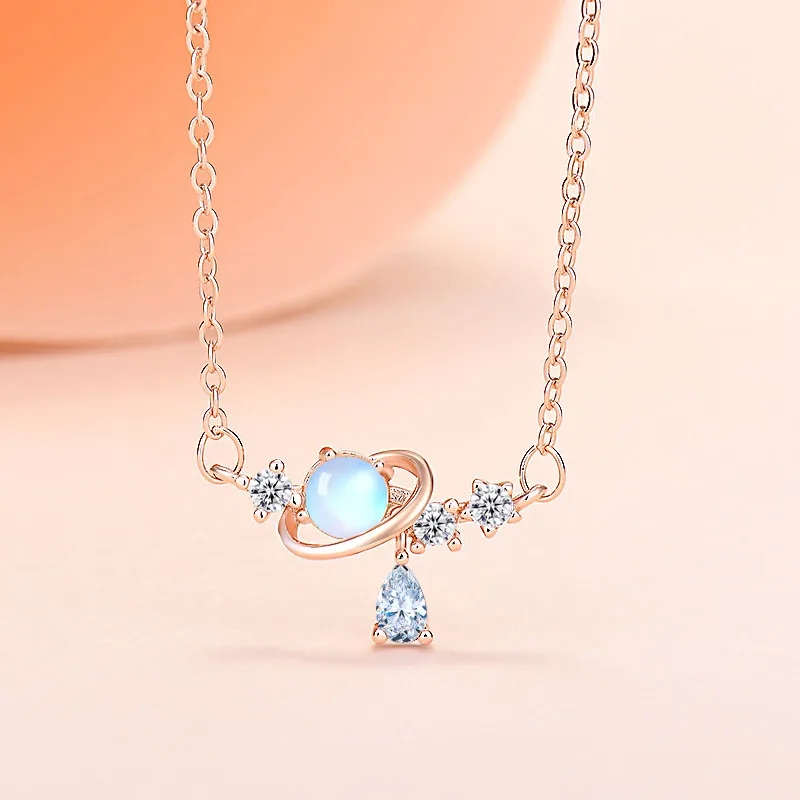vincents fine jewelry Affordable Unisex Sweet Planet Necklace: Comfortable Luxury with Copper Plating & Zircon kerns fine jewelry Inlay zales fine jewelry