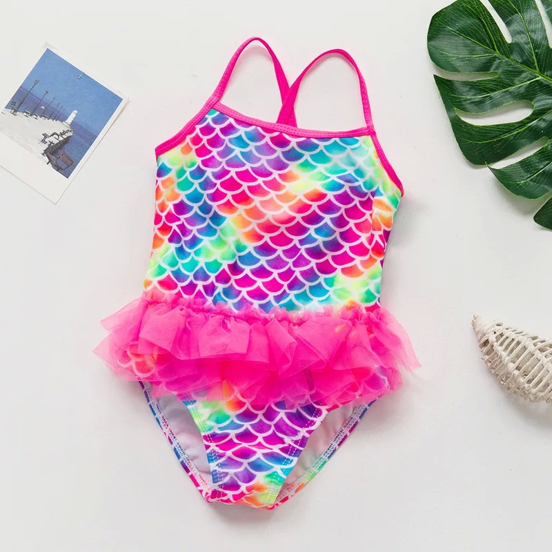 baby/kids equipment Sustainable & Durable Kids Swimwear: Cute Genuine Fish Scales One-Piece with Sleek baby boys 2nd birthday Refined Design baby kids girls dress