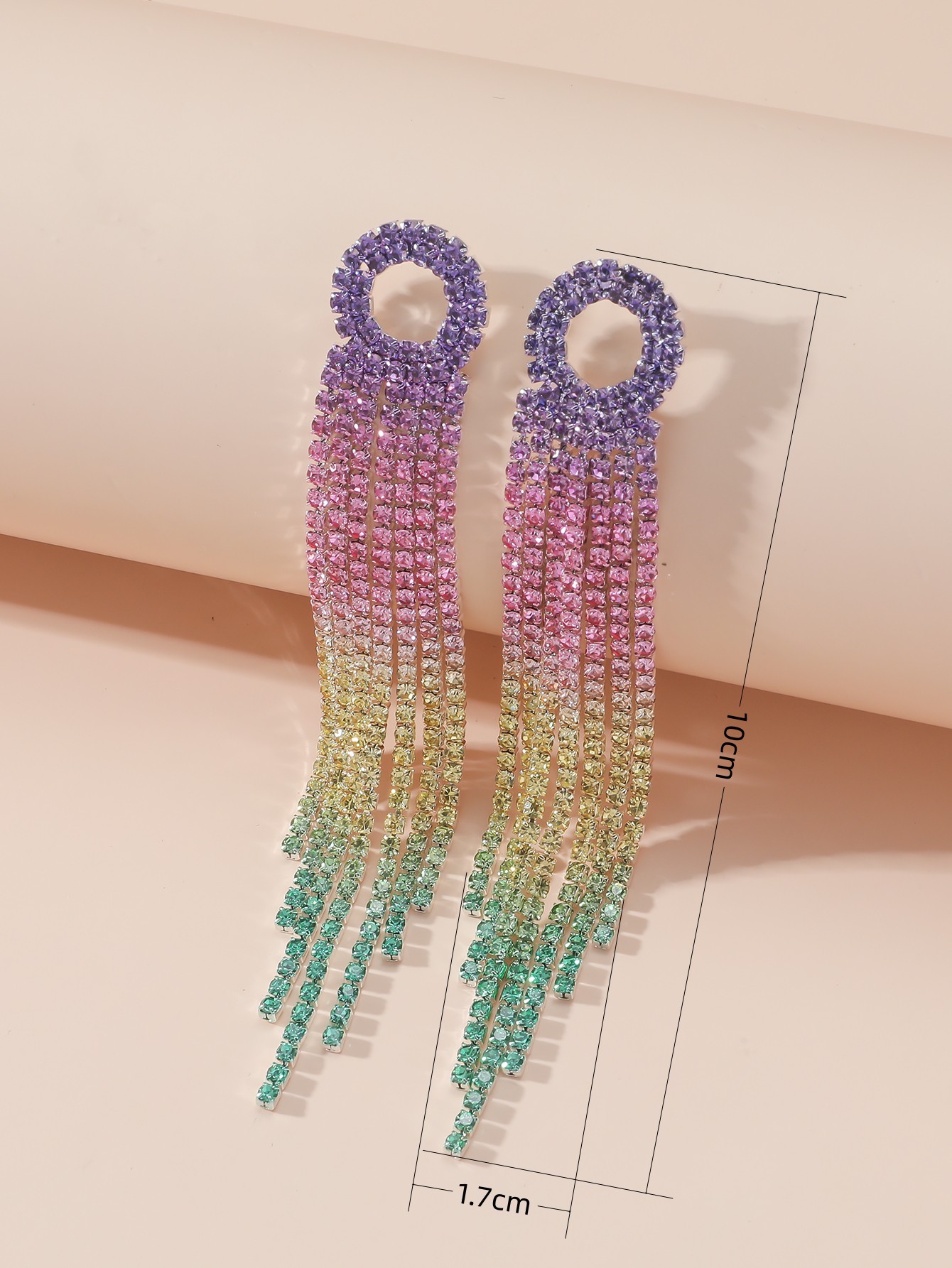 fashion jewelry distribuidor Artisan-Crafted Geometric jcpenney fashion jewelry Silver-Plated Rhinestone Earrings - Glossy Fast Shipping fashion jewelry clip on earrings